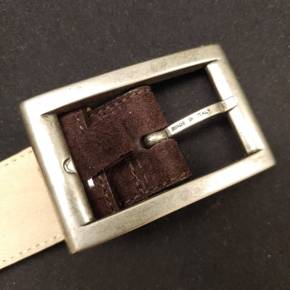 MONDI. Dark Chocolate Suede Belt. Classic style - Picture 3 of 5